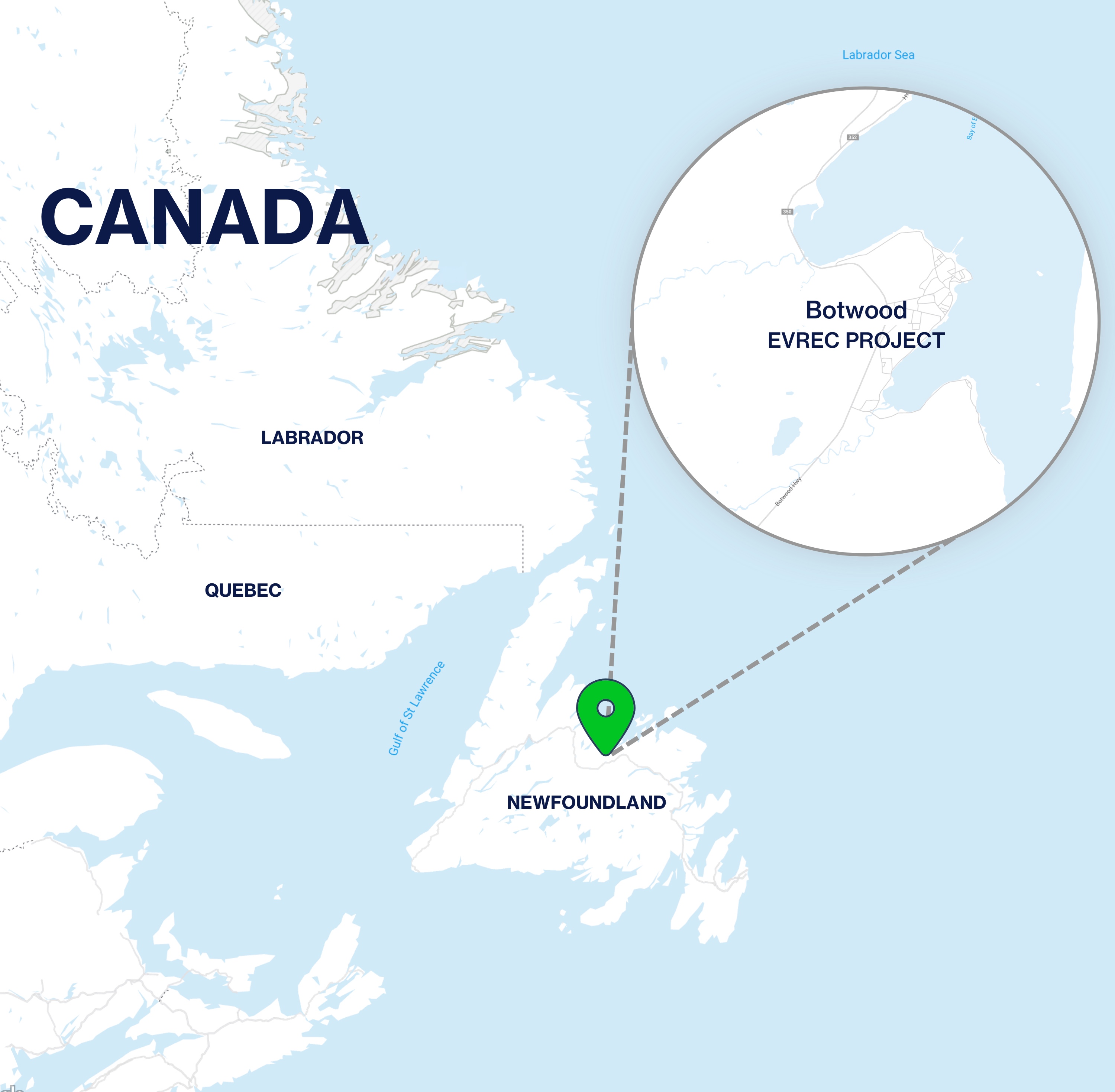 Project EVREC map